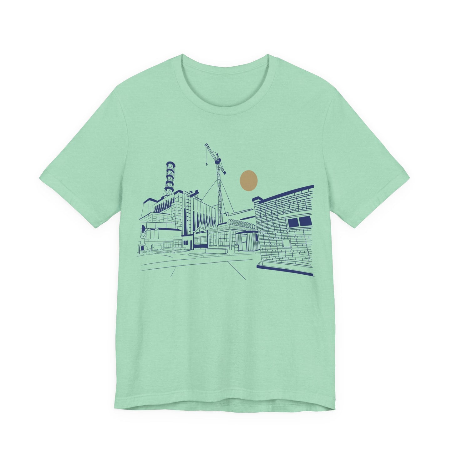 Architectural Sketch Tee — Minimal Cityscape Line Art T-Shirt