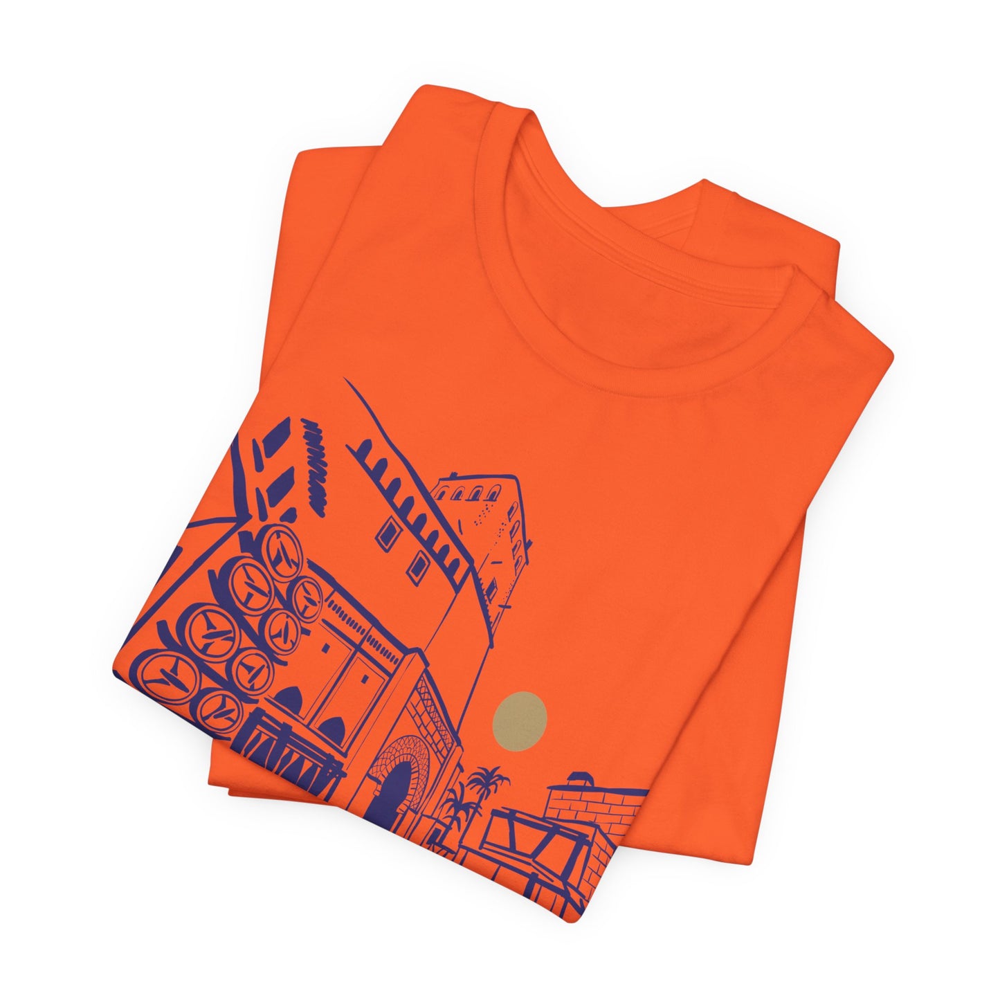 Sketch Cityscape Tee — Minimalist Architectural Line Art T‑Shirt