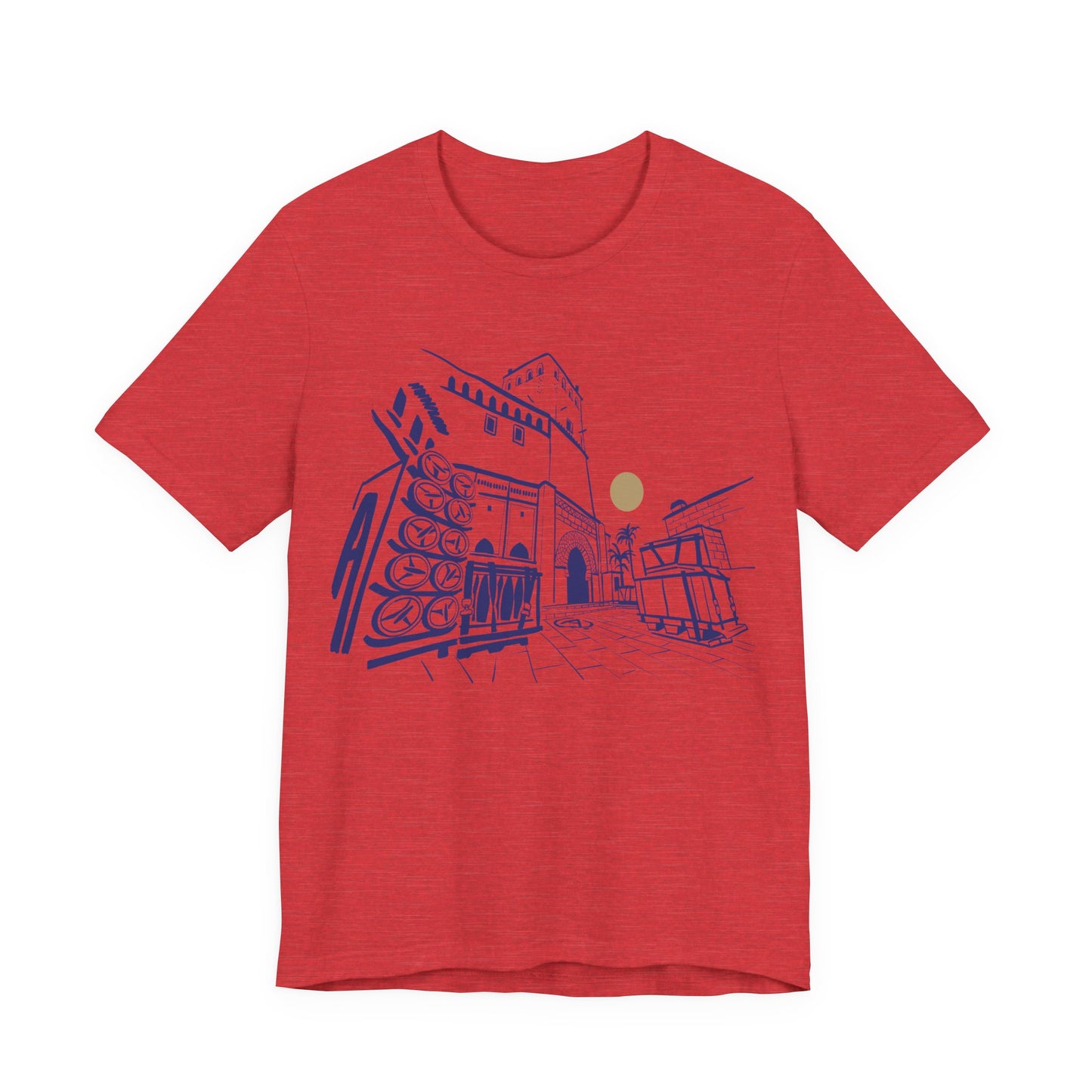 Sketch Cityscape Tee — Minimalist Architectural Line Art T‑Shirt