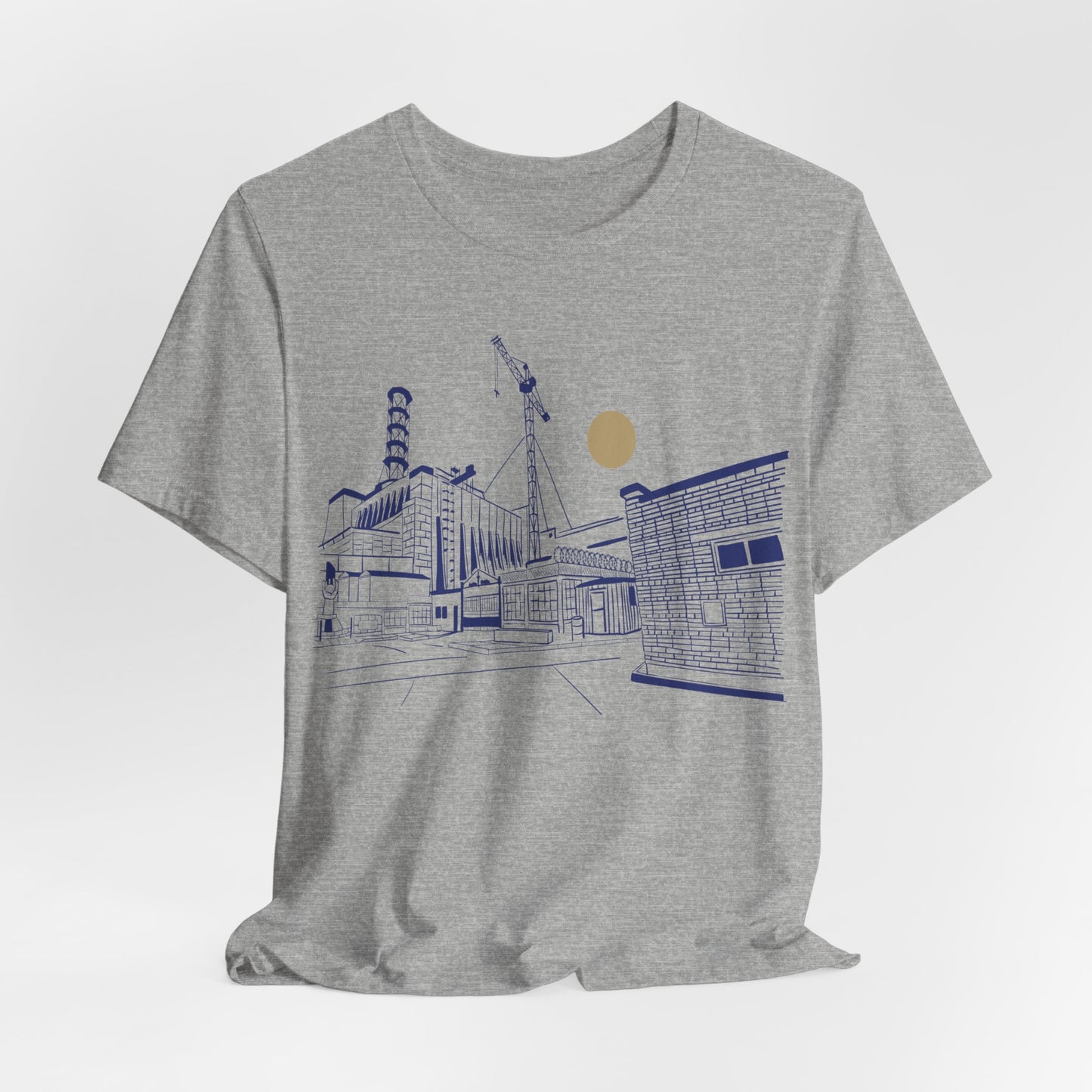 Architectural Sketch Tee — Minimal Cityscape Line Art T-Shirt