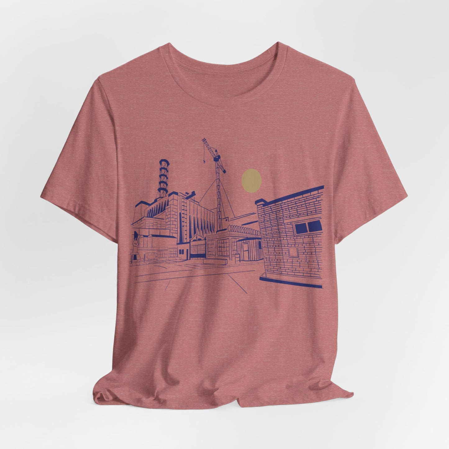 Architectural Sketch Tee — Minimal Cityscape Line Art T-Shirt