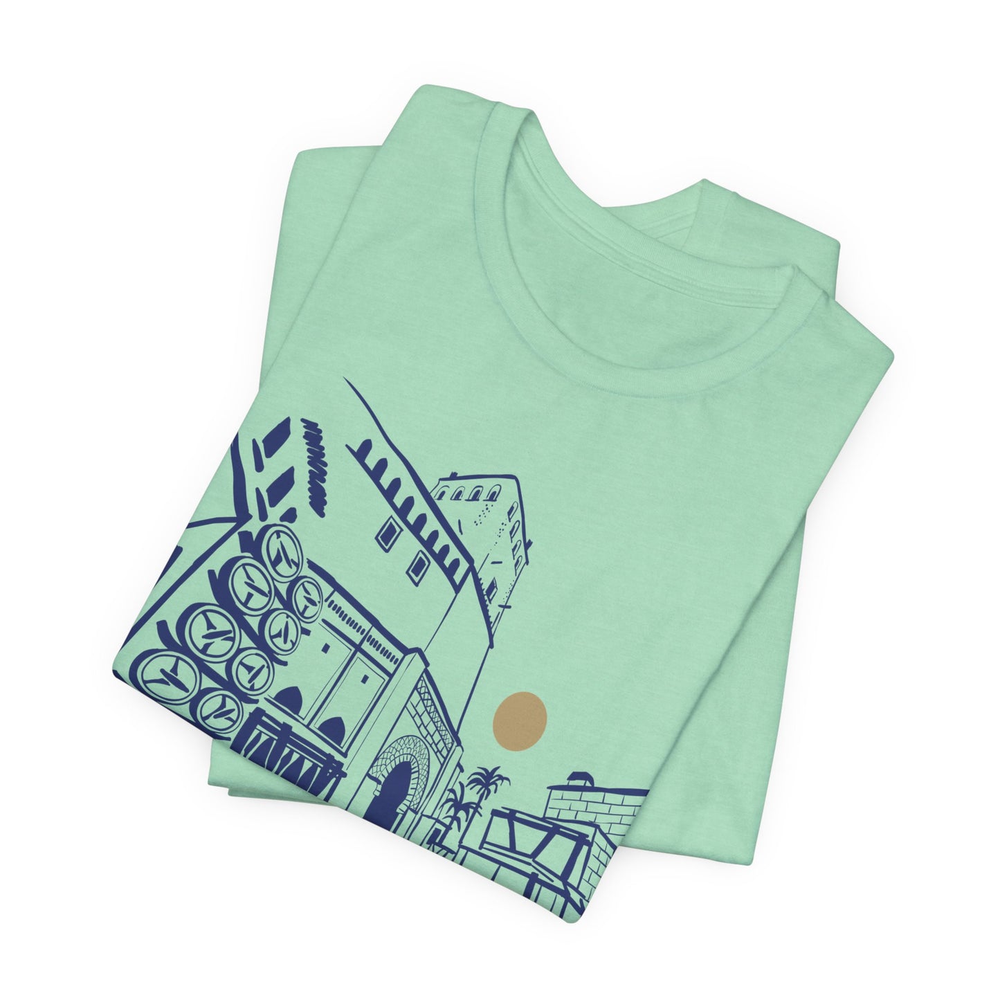 Sketch Cityscape Tee — Minimalist Architectural Line Art T‑Shirt