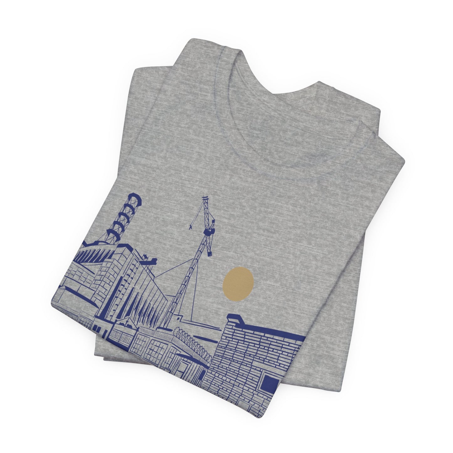 Architectural Sketch Tee — Minimal Cityscape Line Art T-Shirt