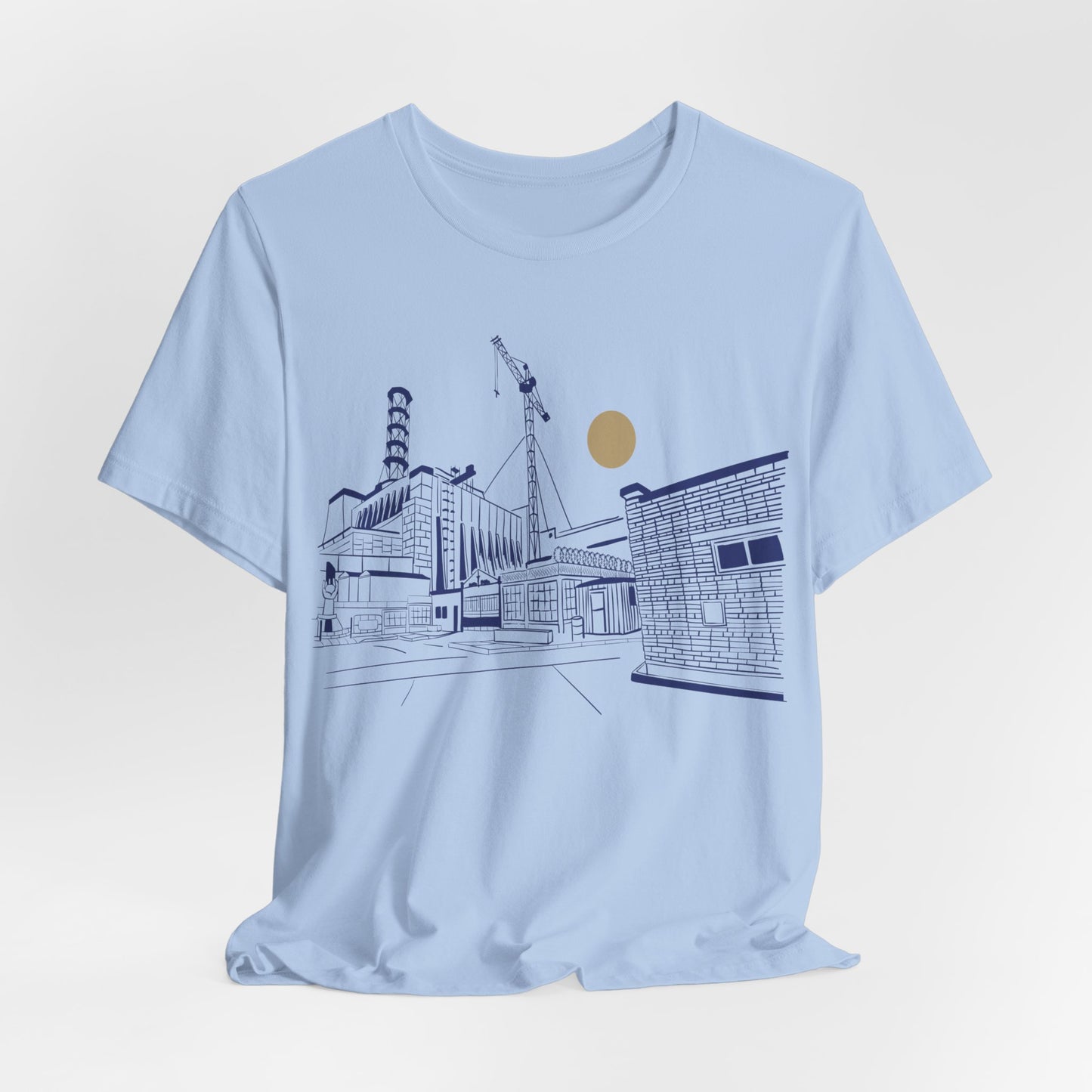 Architectural Sketch Tee — Minimal Cityscape Line Art T-Shirt