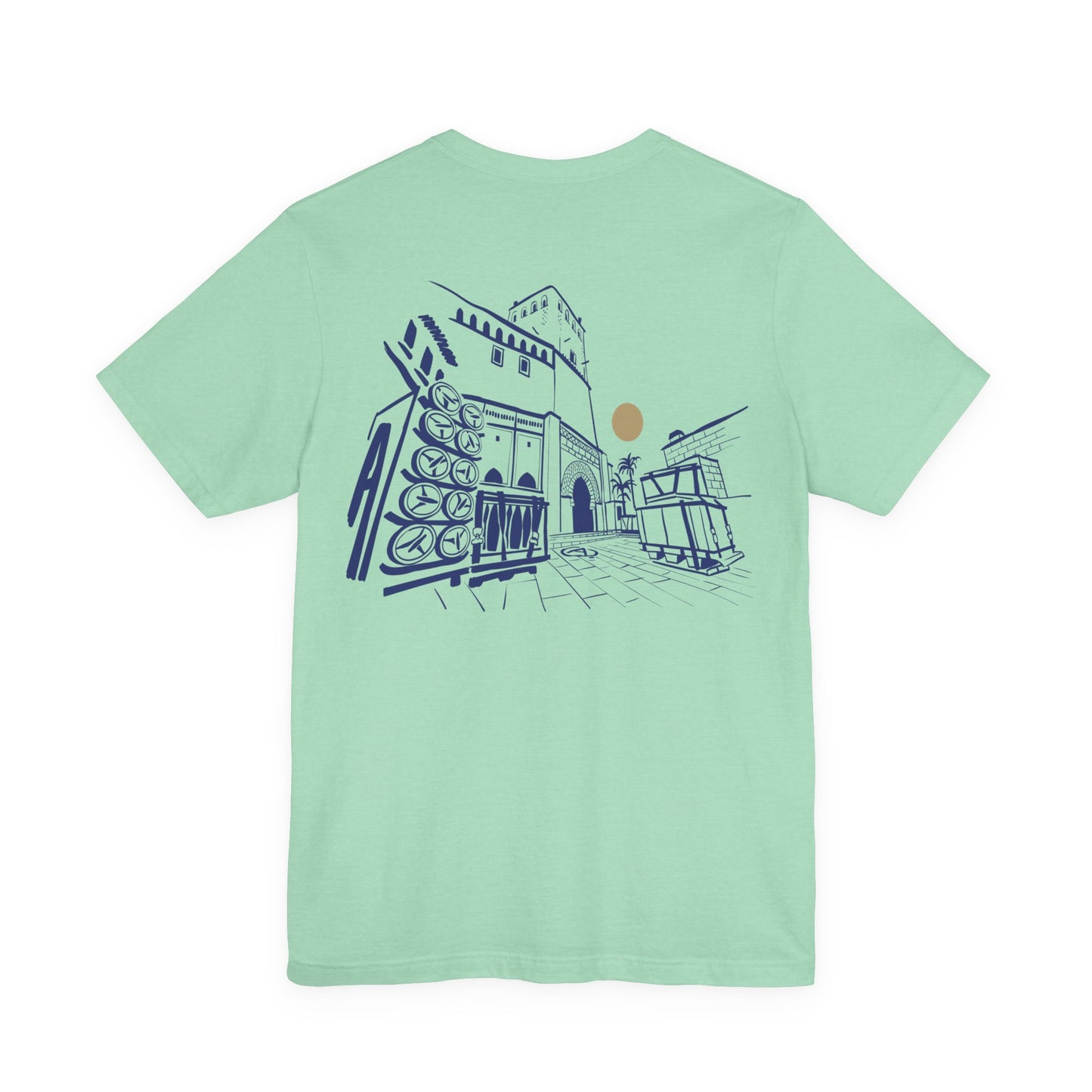 Sketch Cityscape Tee — Minimalist Architectural Line Art T‑Shirt