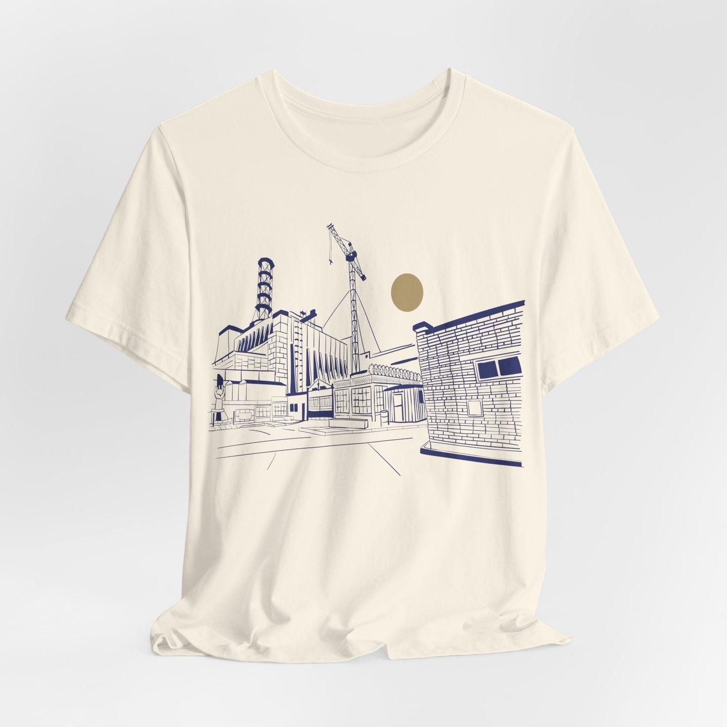 Architectural Sketch Tee — Minimal Cityscape Line Art T-Shirt