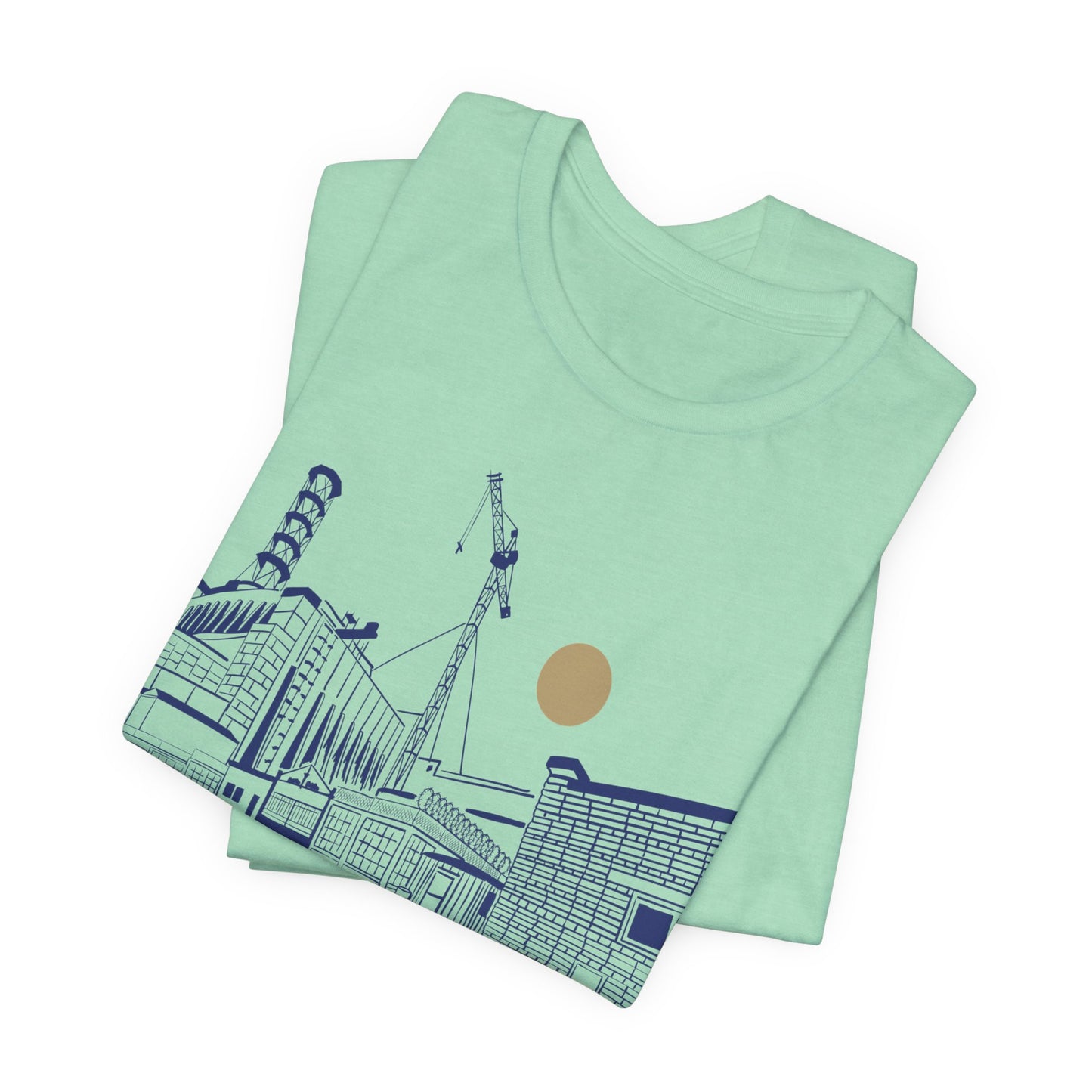Architectural Sketch Tee — Minimal Cityscape Line Art T-Shirt