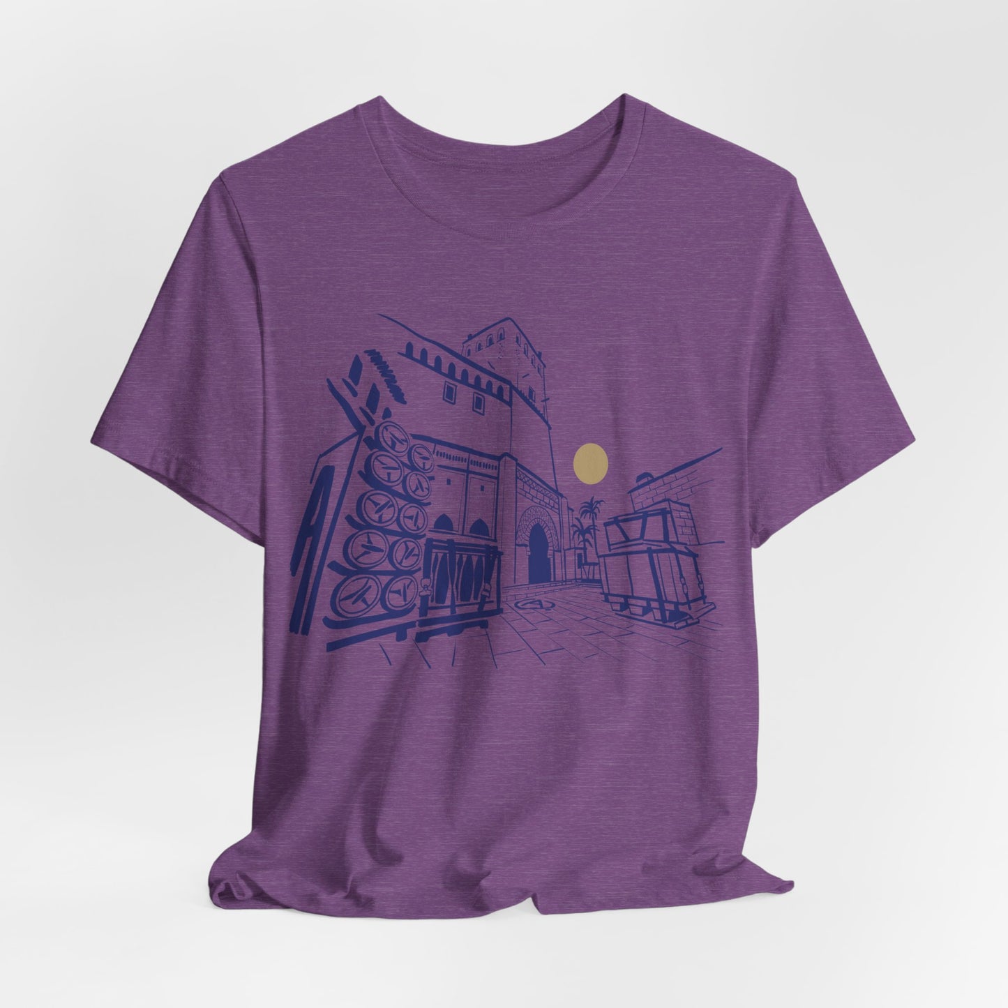 Sketch Cityscape Tee — Minimalist Architectural Line Art T‑Shirt