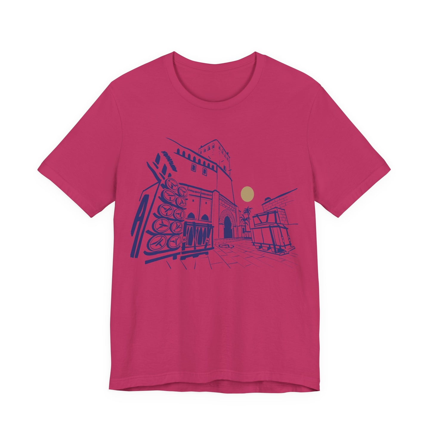 Sketch Cityscape Tee — Minimalist Architectural Line Art T‑Shirt