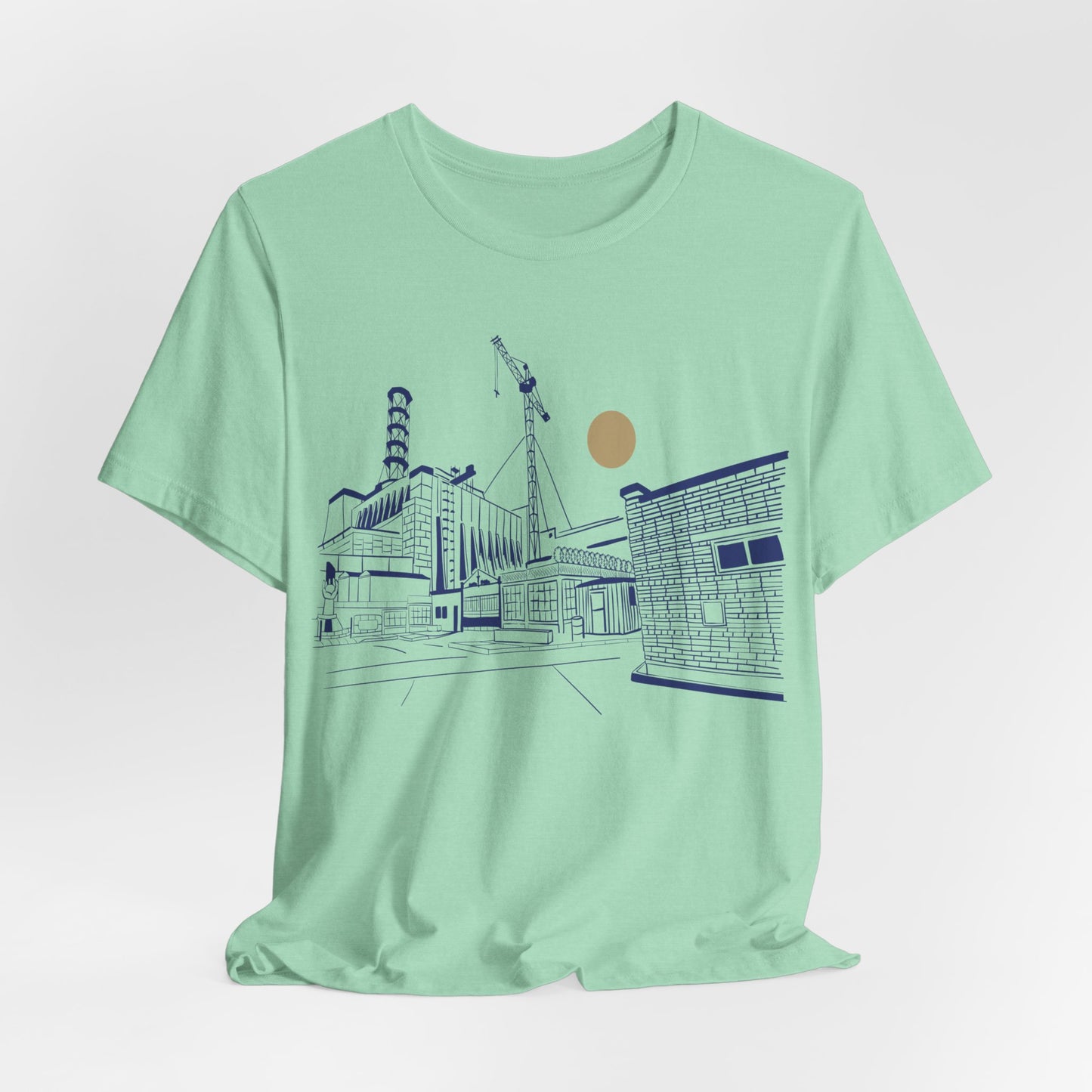 Architectural Sketch Tee — Minimal Cityscape Line Art T-Shirt
