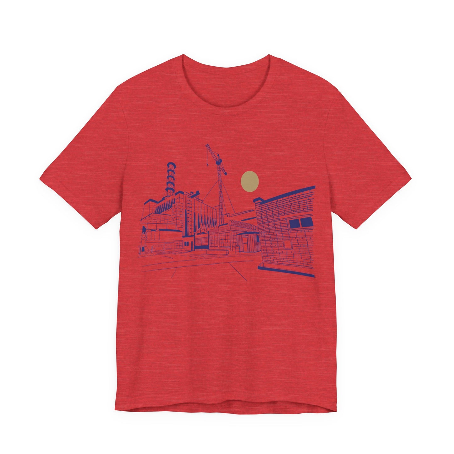 Architectural Sketch Tee — Minimal Cityscape Line Art T-Shirt