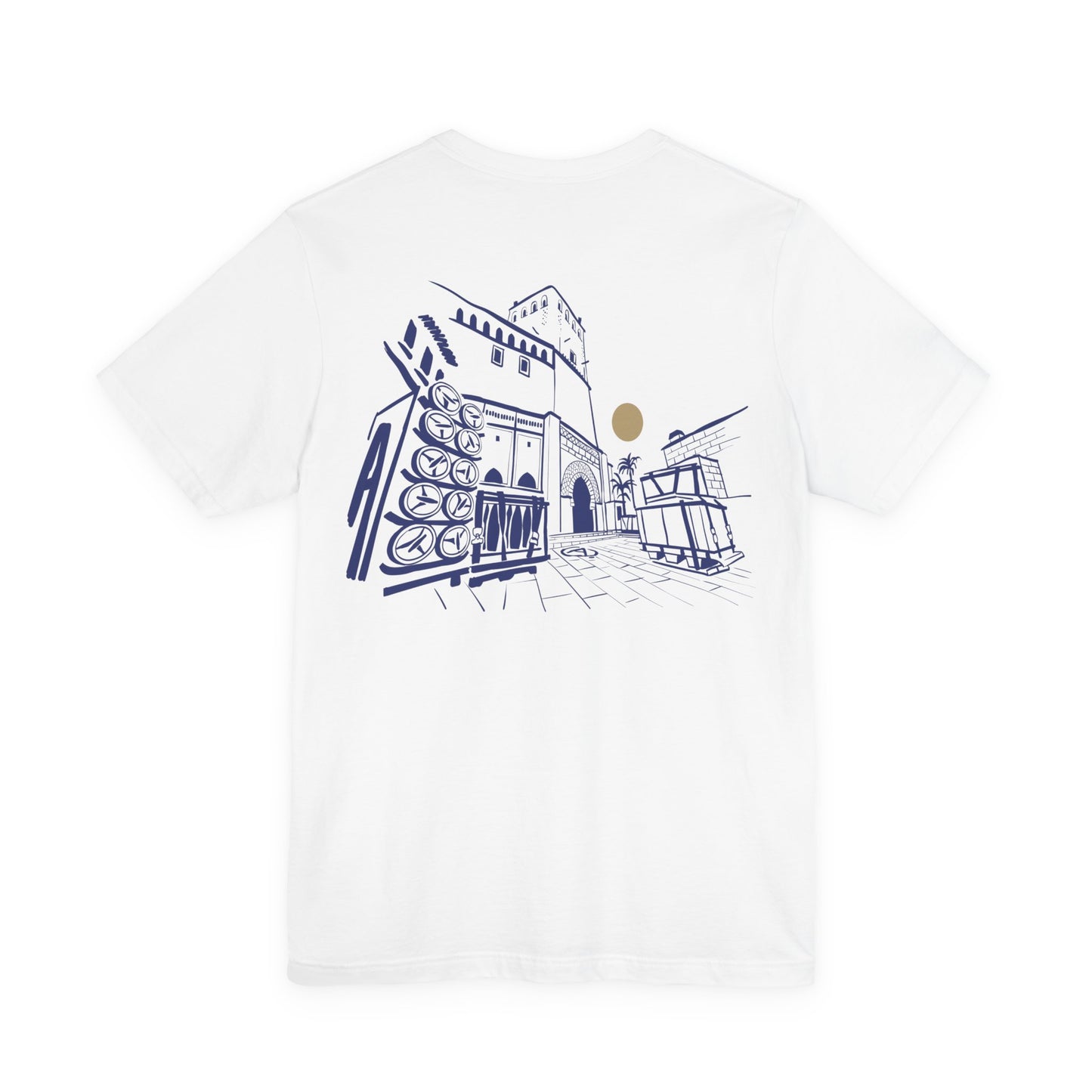 Sketch Cityscape Tee — Minimalist Architectural Line Art T‑Shirt