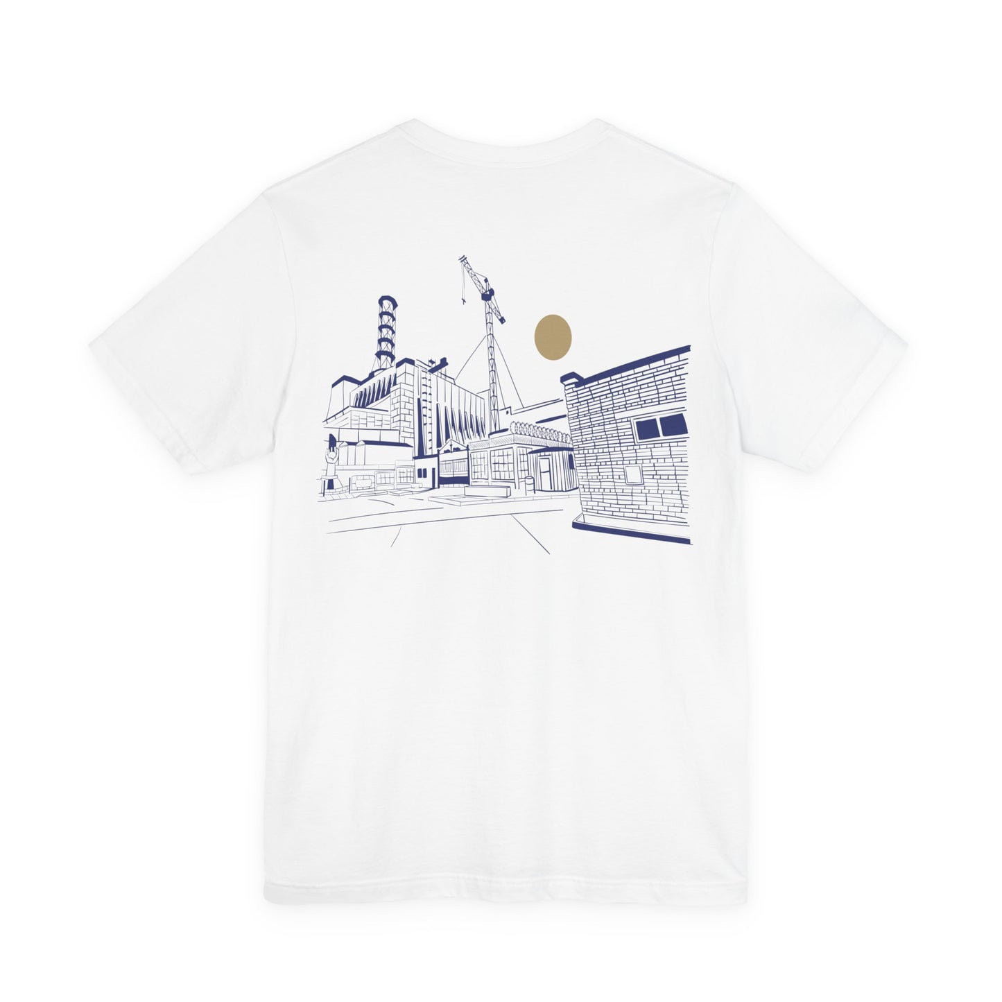 Architectural Sketch Tee — Minimal Cityscape Line Art T-Shirt