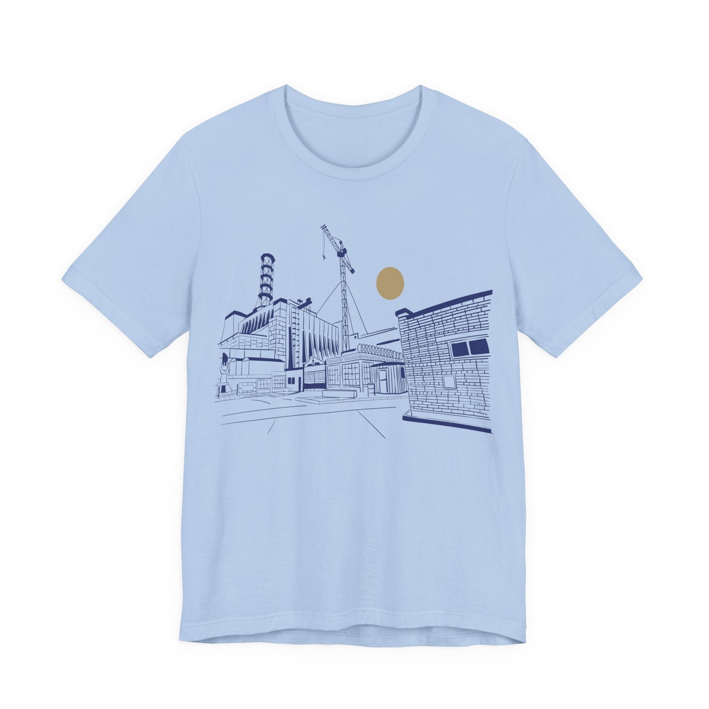 Architectural Sketch Tee — Minimal Cityscape Line Art T-Shirt