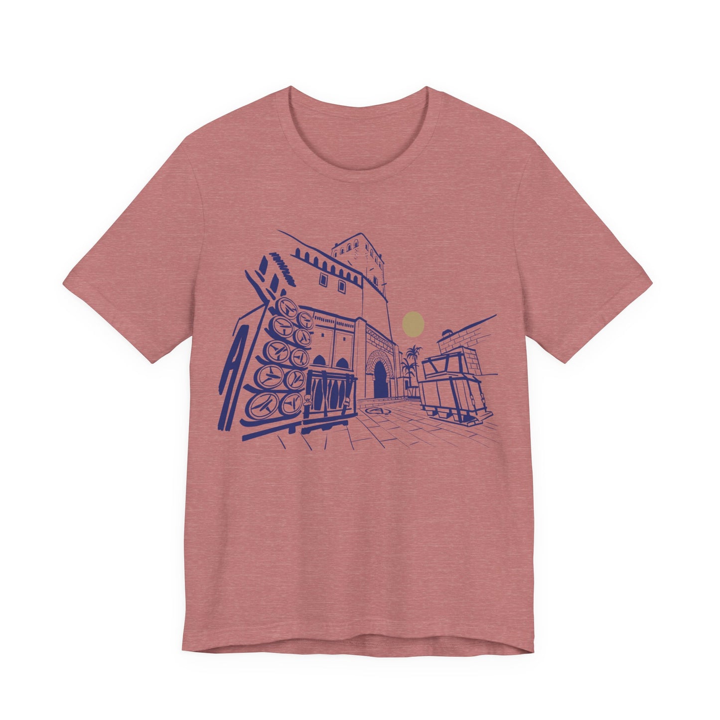 Sketch Cityscape Tee — Minimalist Architectural Line Art T‑Shirt