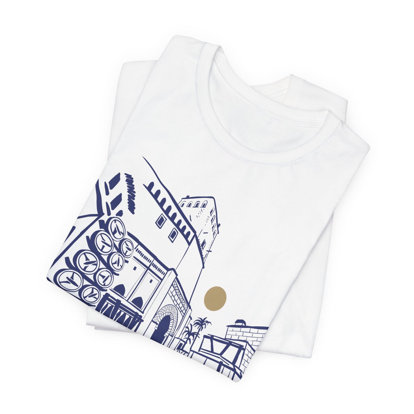 Sketch Cityscape Tee — Minimalist Architectural Line Art T‑Shirt