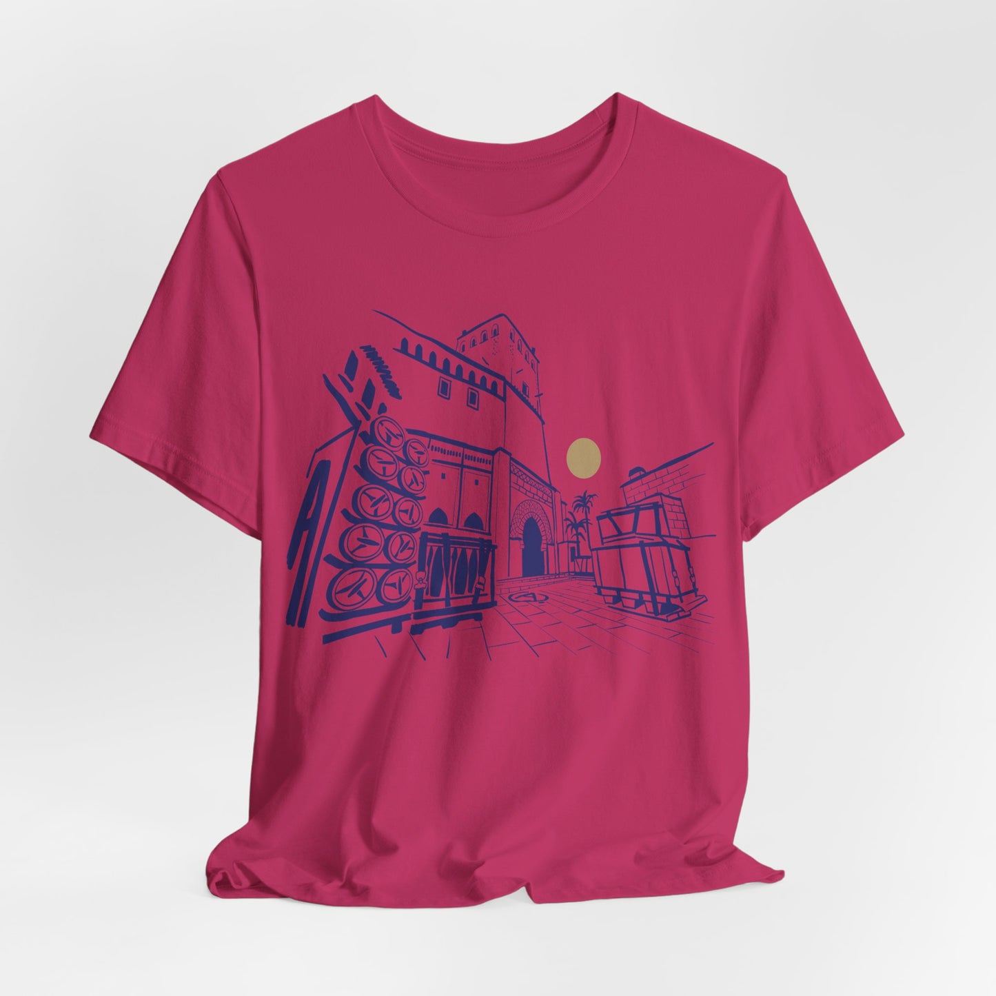 Sketch Cityscape Tee — Minimalist Architectural Line Art T‑Shirt