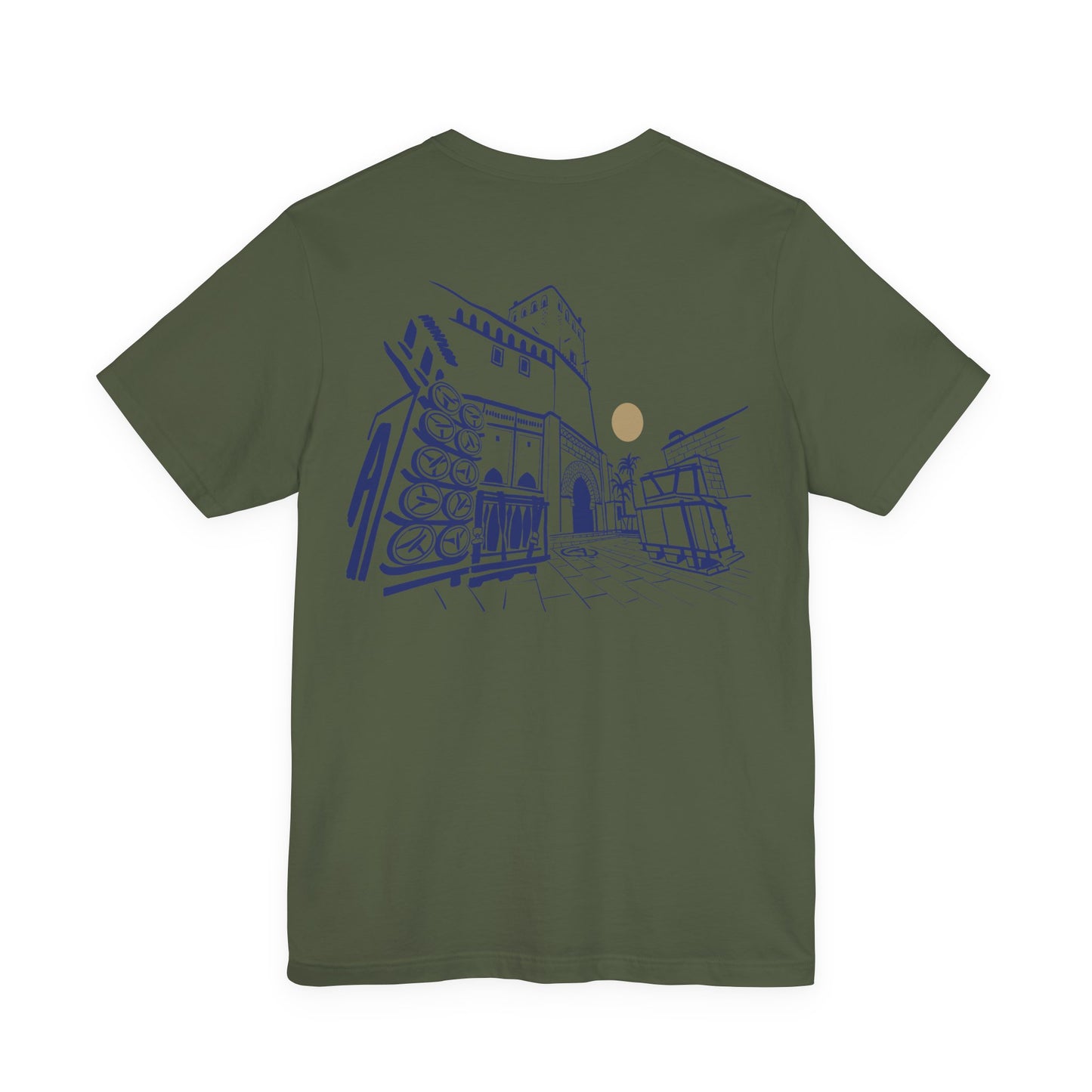 Sketch Cityscape Tee — Minimalist Architectural Line Art T‑Shirt