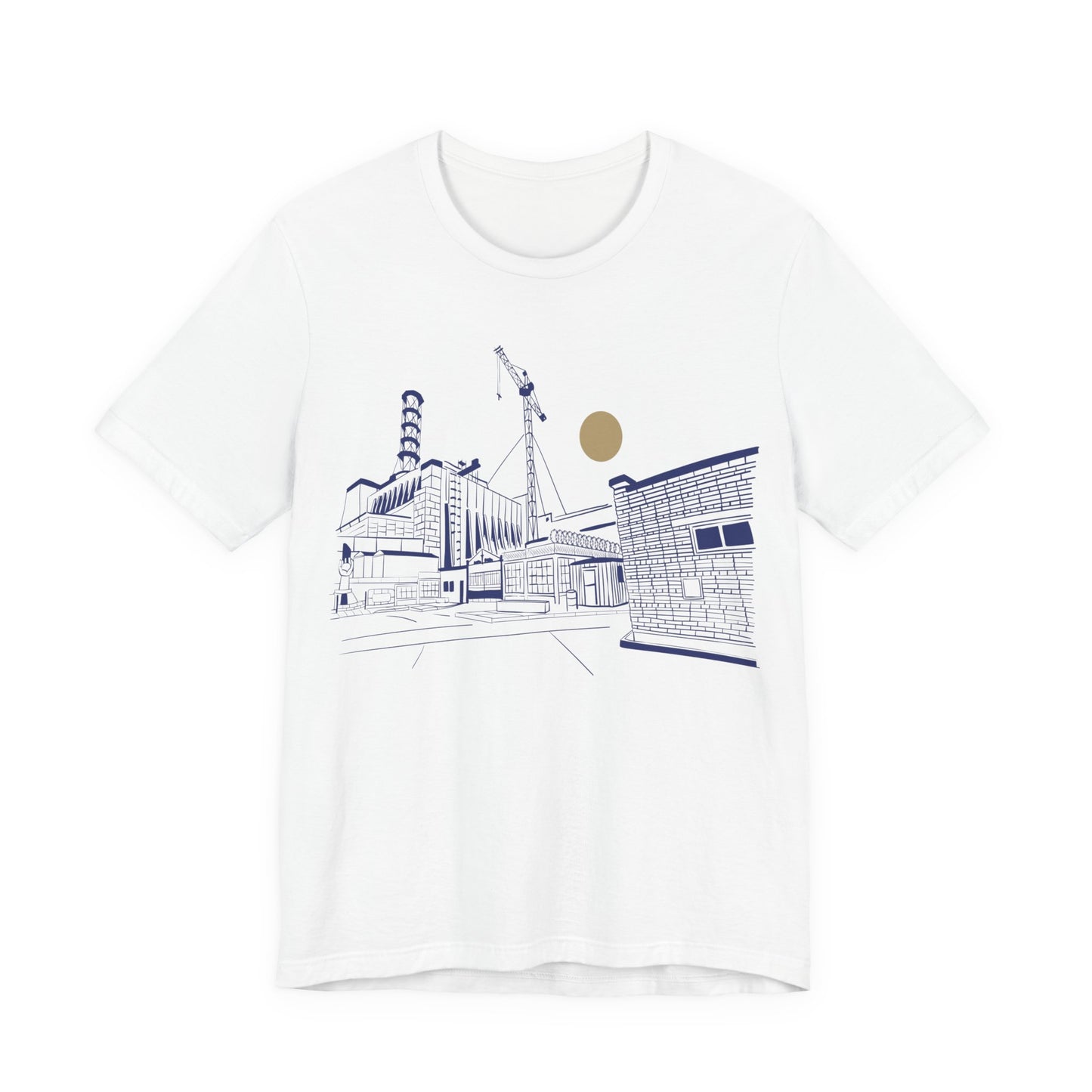 Architectural Sketch Tee — Minimal Cityscape Line Art T-Shirt