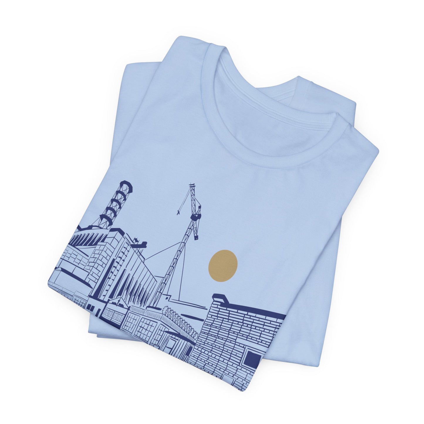 Architectural Sketch Tee — Minimal Cityscape Line Art T-Shirt