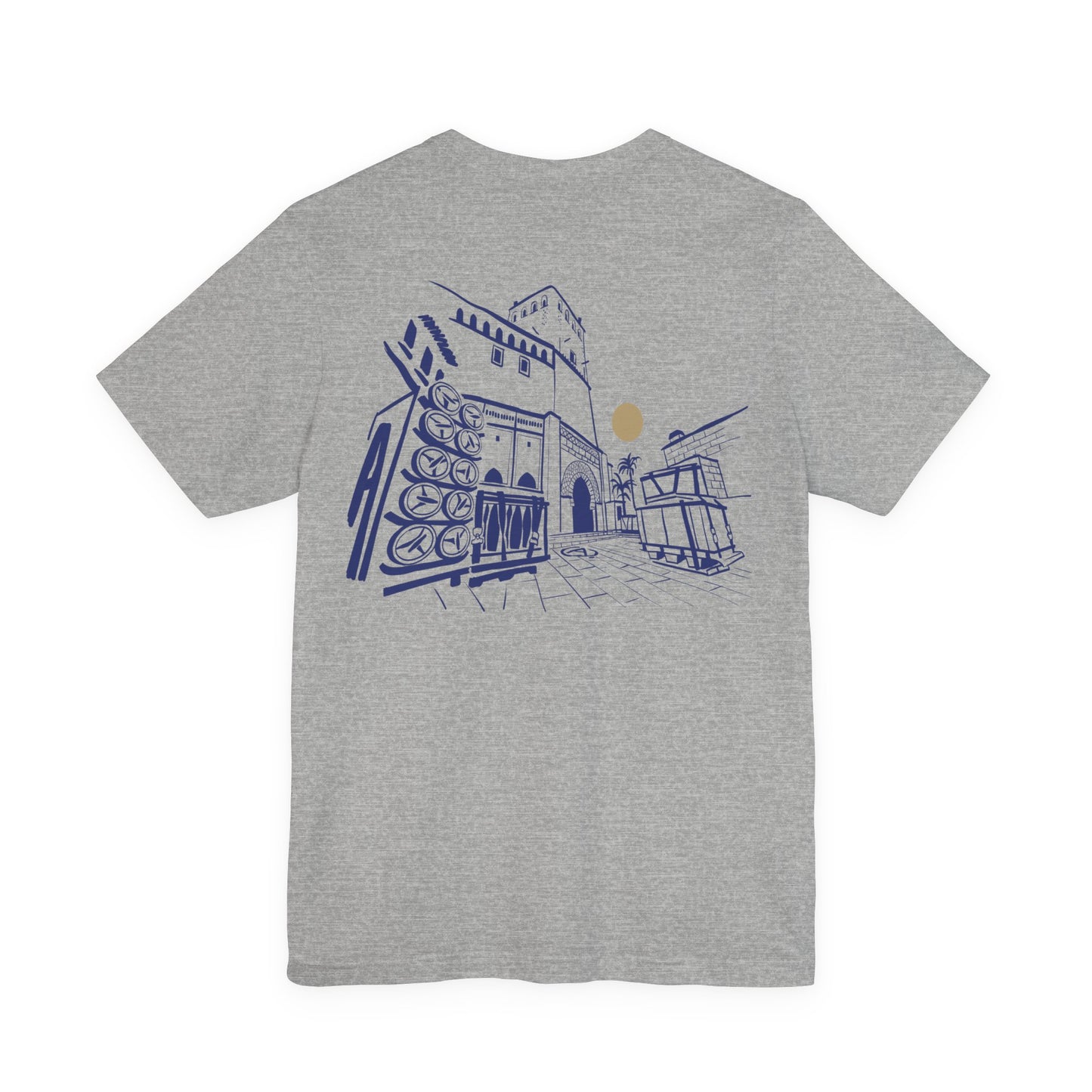 Sketch Cityscape Tee — Minimalist Architectural Line Art T‑Shirt