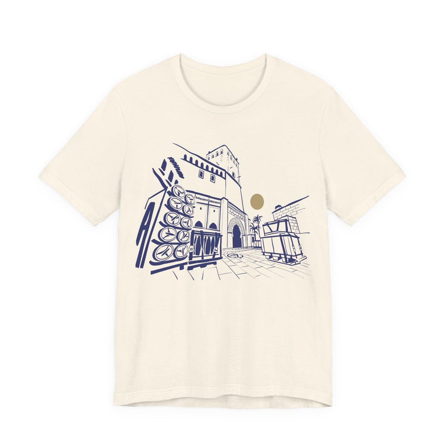 Sketch Cityscape Tee — Minimalist Architectural Line Art T‑Shirt