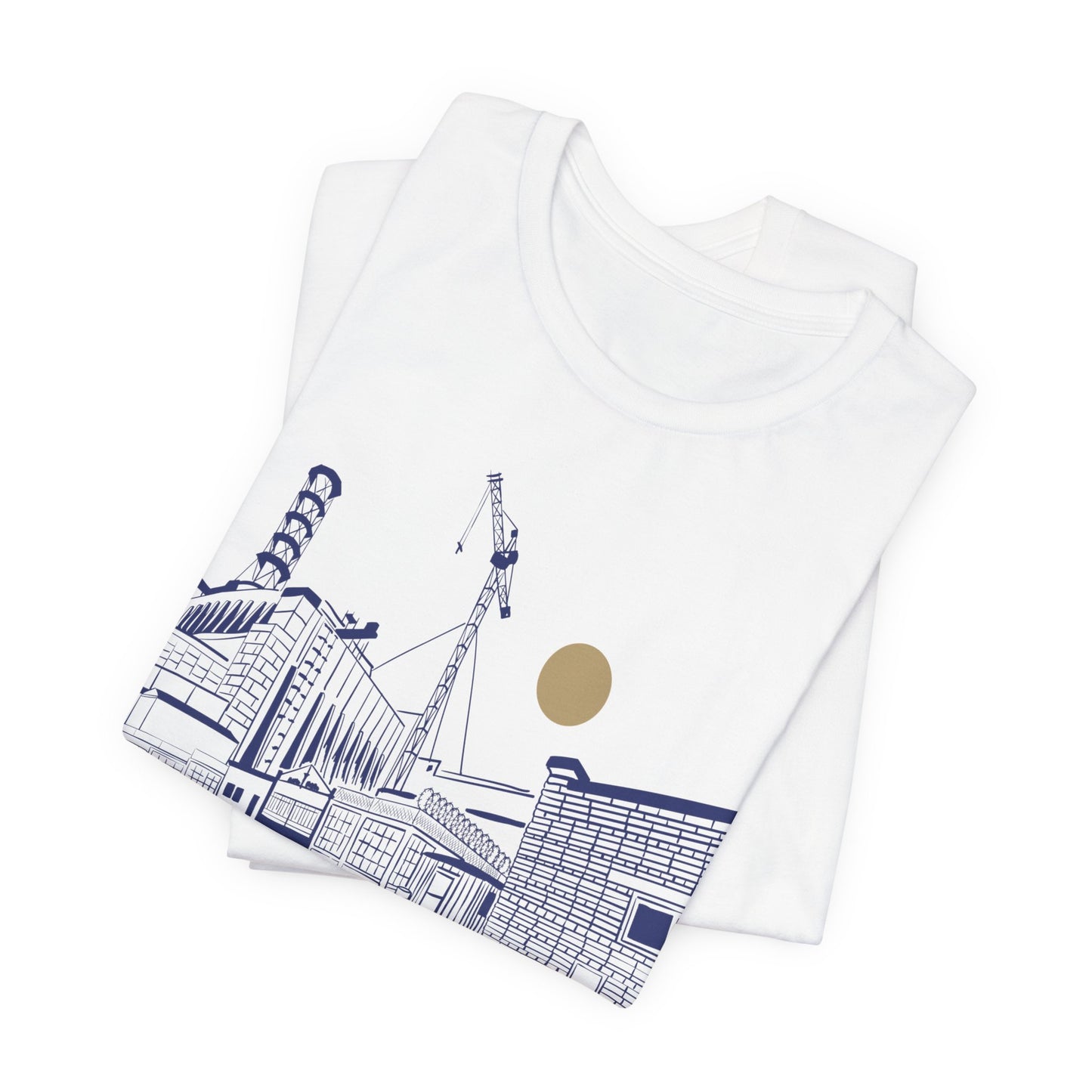 Architectural Sketch Tee — Minimal Cityscape Line Art T-Shirt
