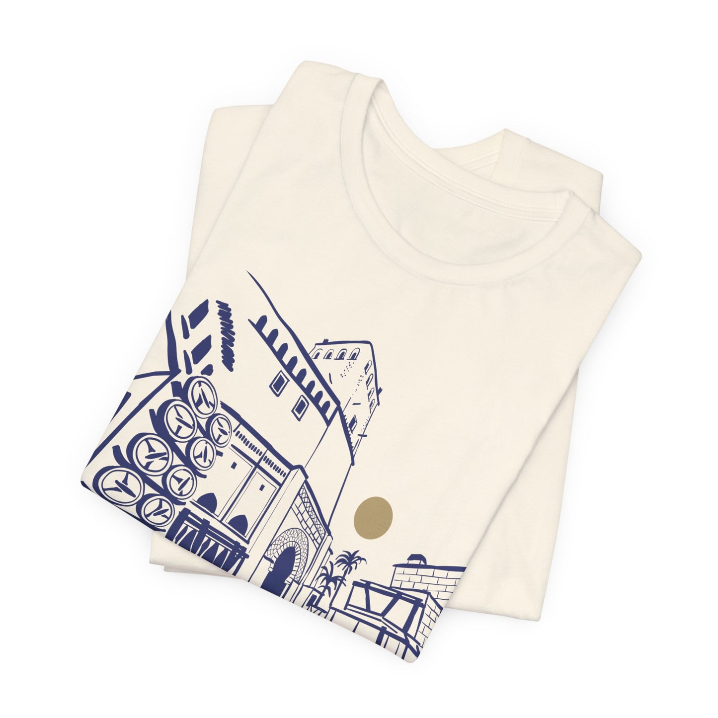 Sketch Cityscape Tee — Minimalist Architectural Line Art T‑Shirt