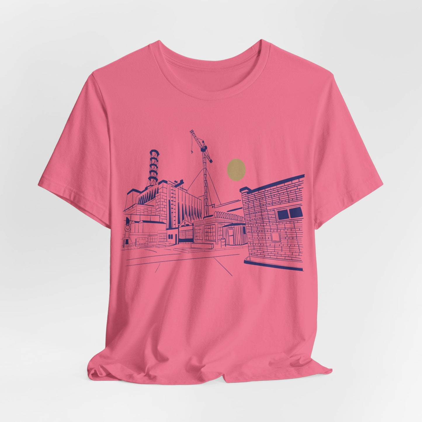 Architectural Sketch Tee — Minimal Cityscape Line Art T-Shirt