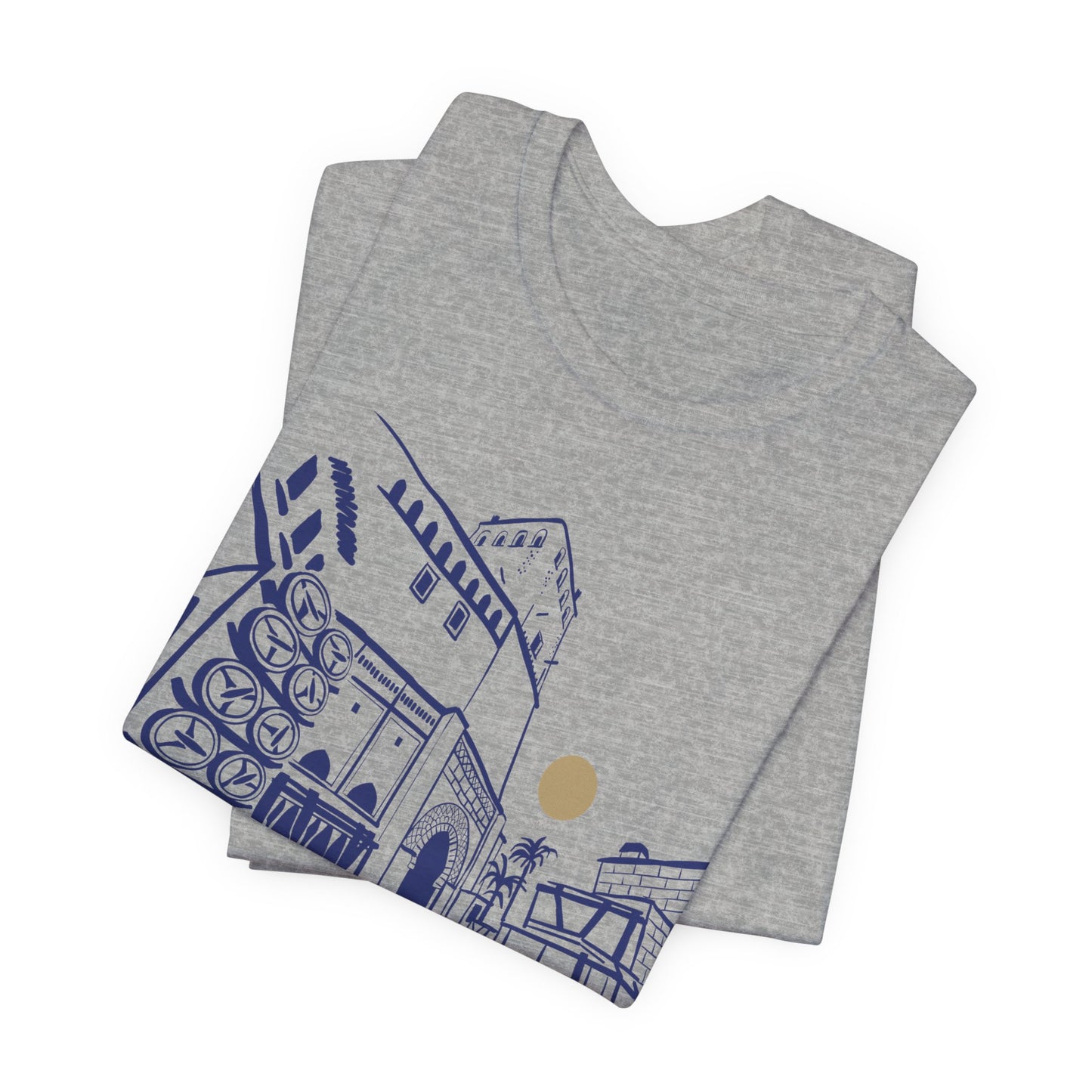 Sketch Cityscape Tee — Minimalist Architectural Line Art T‑Shirt