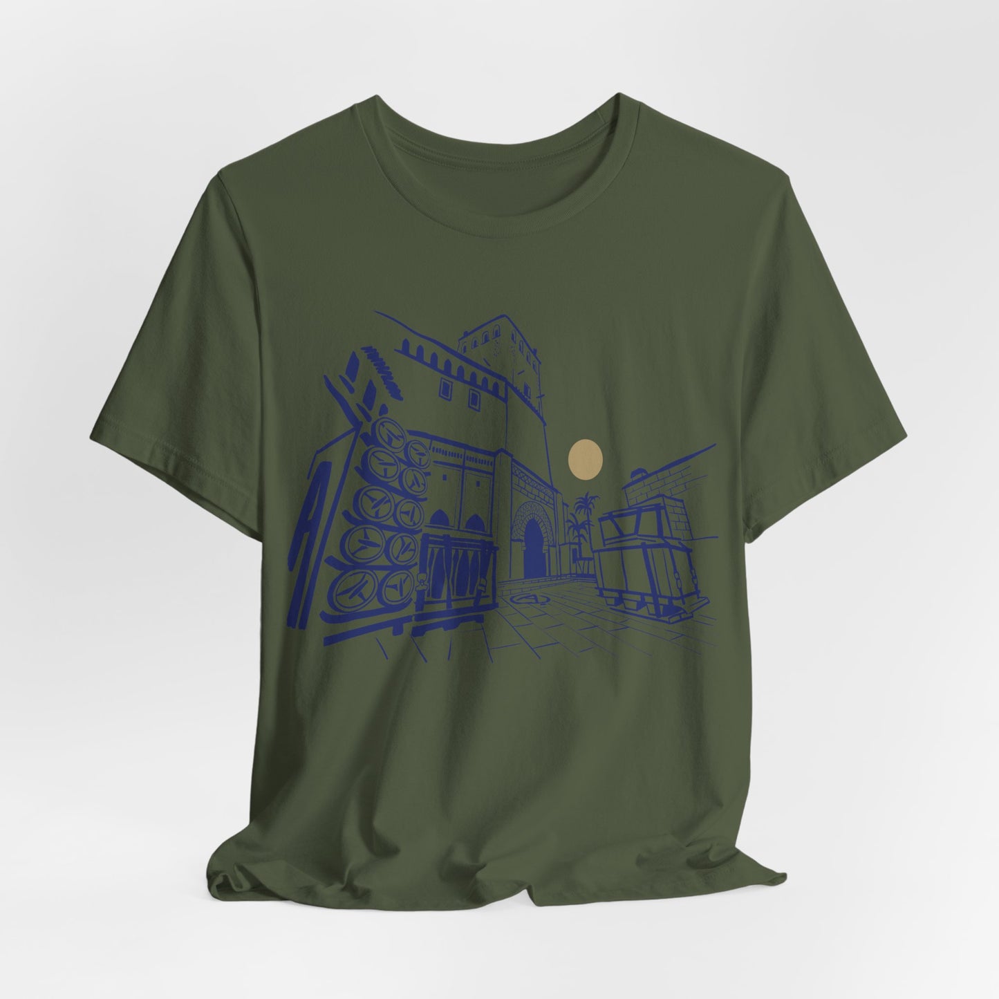 Sketch Cityscape Tee — Minimalist Architectural Line Art T‑Shirt