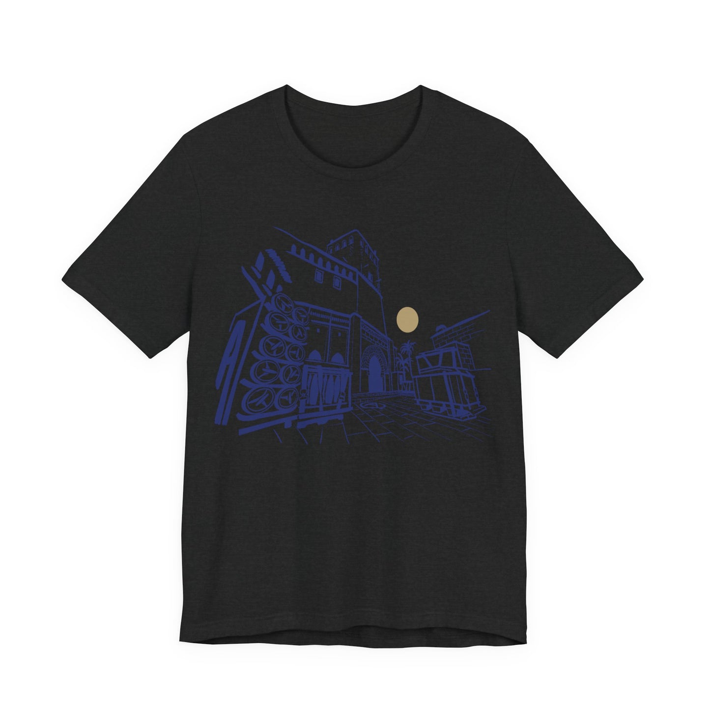 Sketch Cityscape Tee — Minimalist Architectural Line Art T‑Shirt