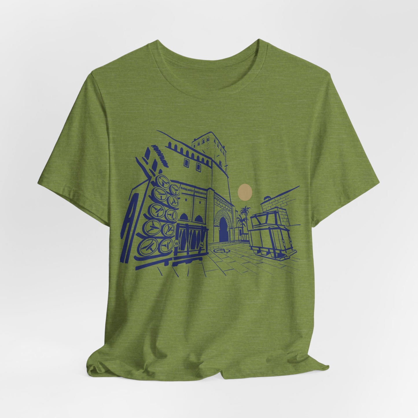 Sketch Cityscape Tee — Minimalist Architectural Line Art T‑Shirt