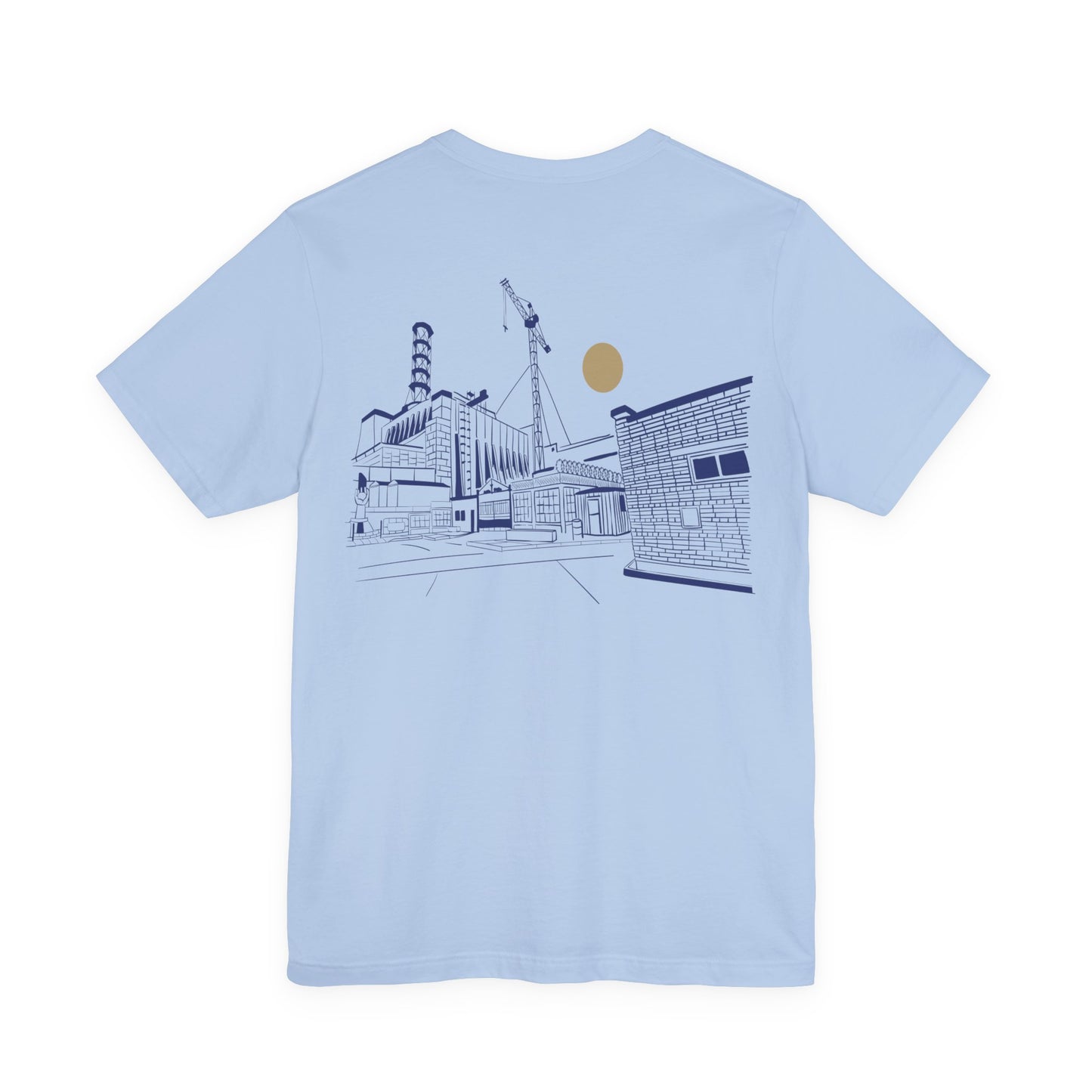 Architectural Sketch Tee — Minimal Cityscape Line Art T-Shirt