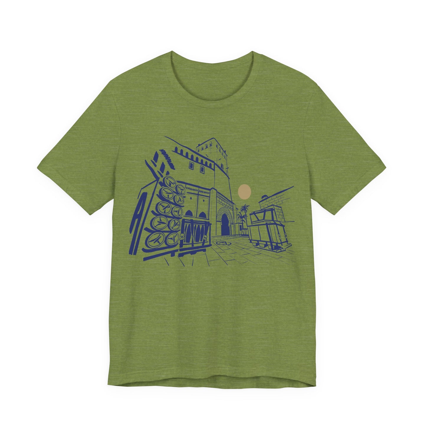 Sketch Cityscape Tee — Minimalist Architectural Line Art T‑Shirt
