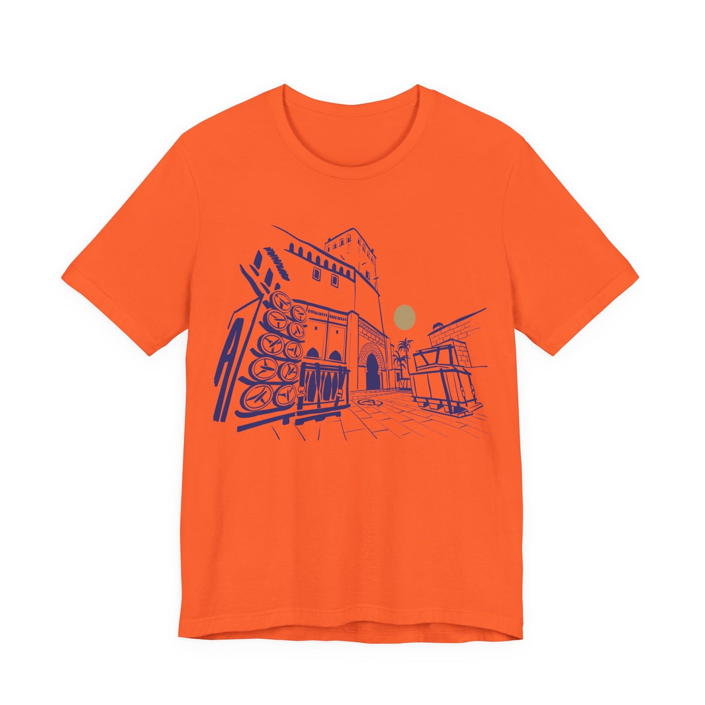 Sketch Cityscape Tee — Minimalist Architectural Line Art T‑Shirt