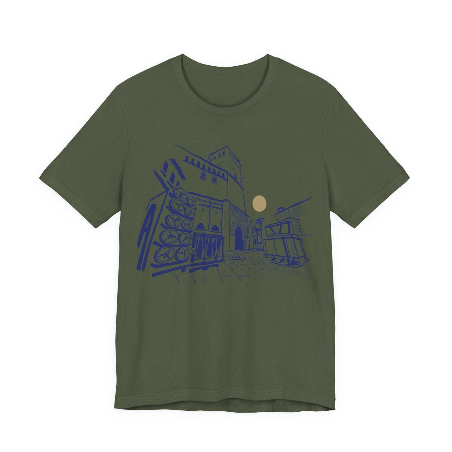 Sketch Cityscape Tee — Minimalist Architectural Line Art T‑Shirt