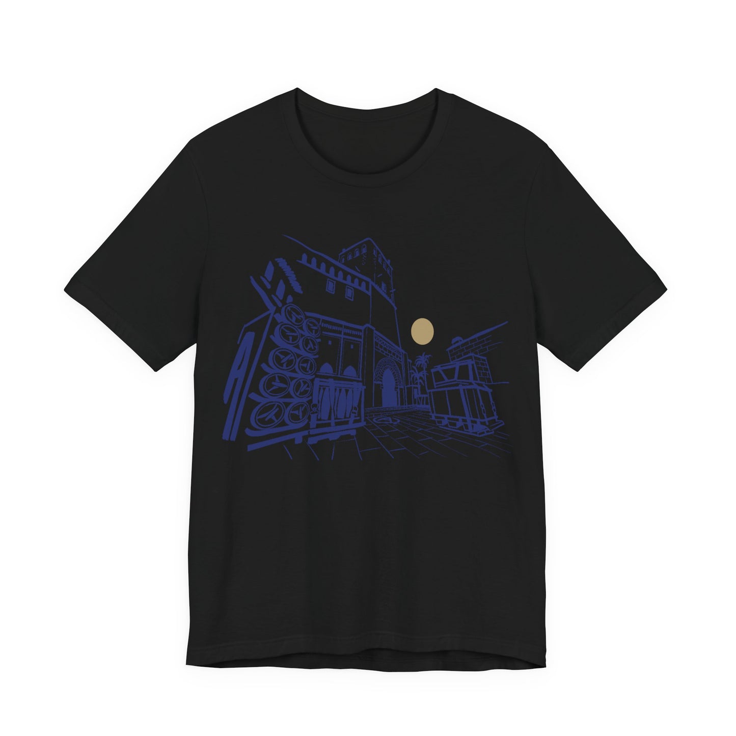 Sketch Cityscape Tee — Minimalist Architectural Line Art T‑Shirt