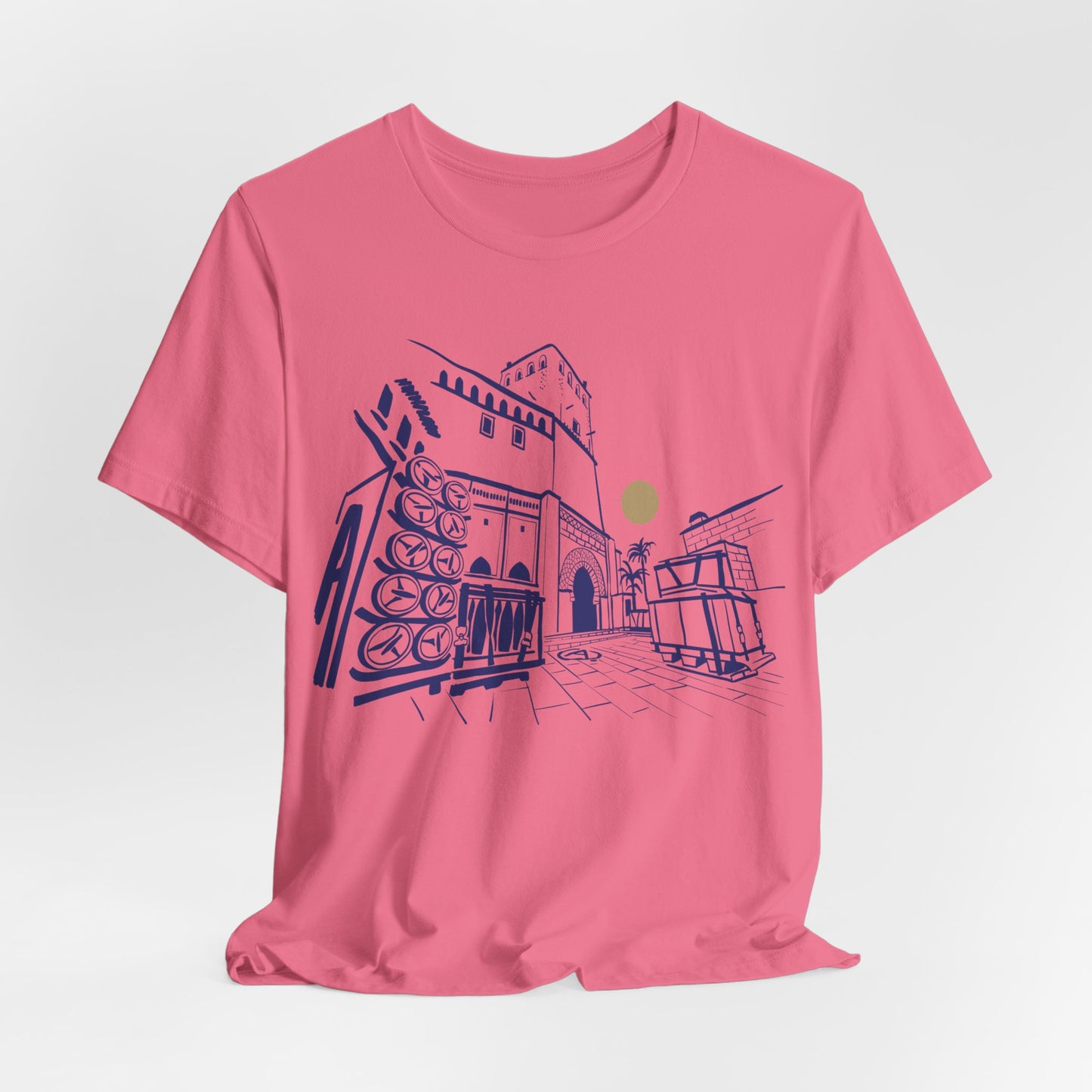 Sketch Cityscape Tee — Minimalist Architectural Line Art T‑Shirt