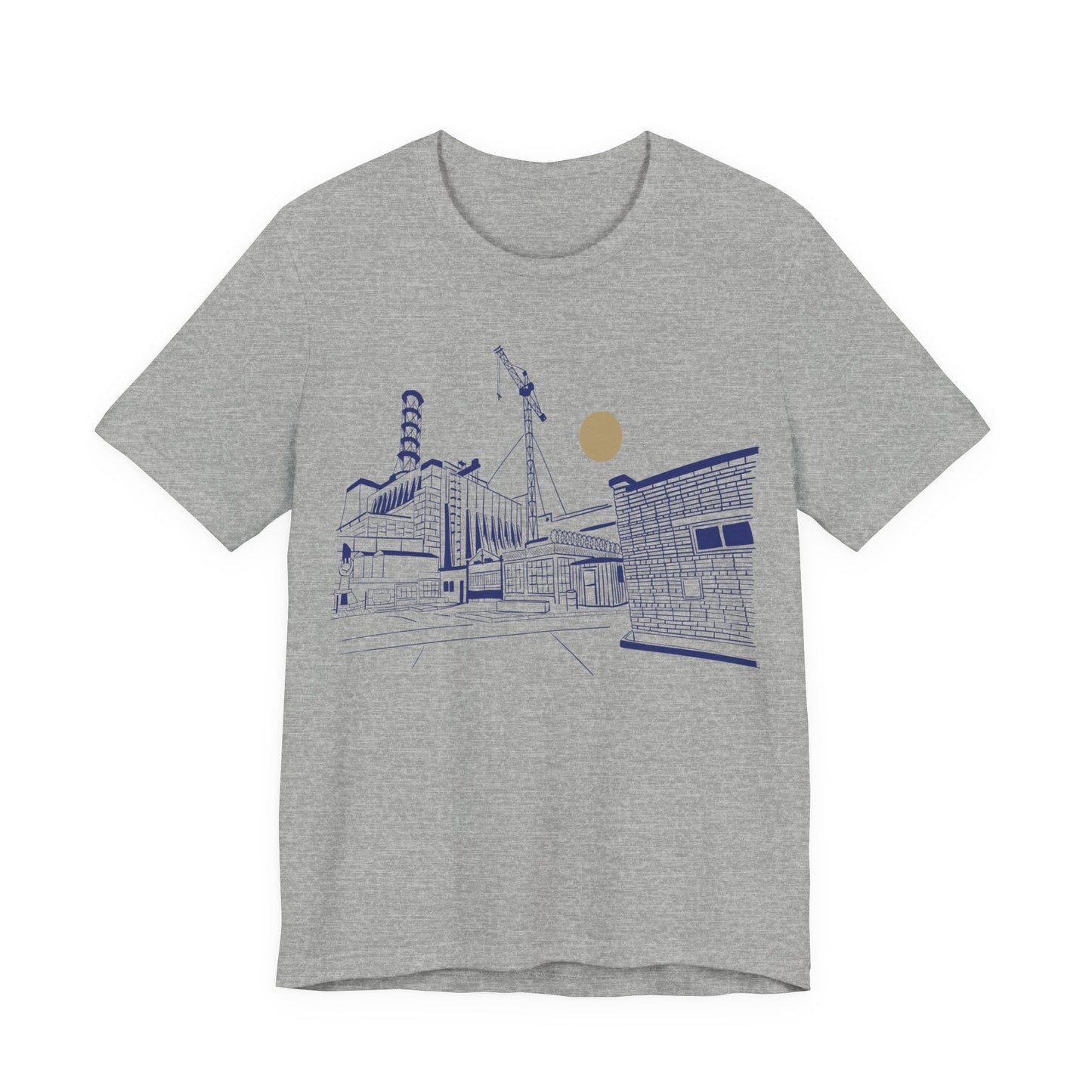 Architectural Sketch Tee — Minimal Cityscape Line Art T-Shirt