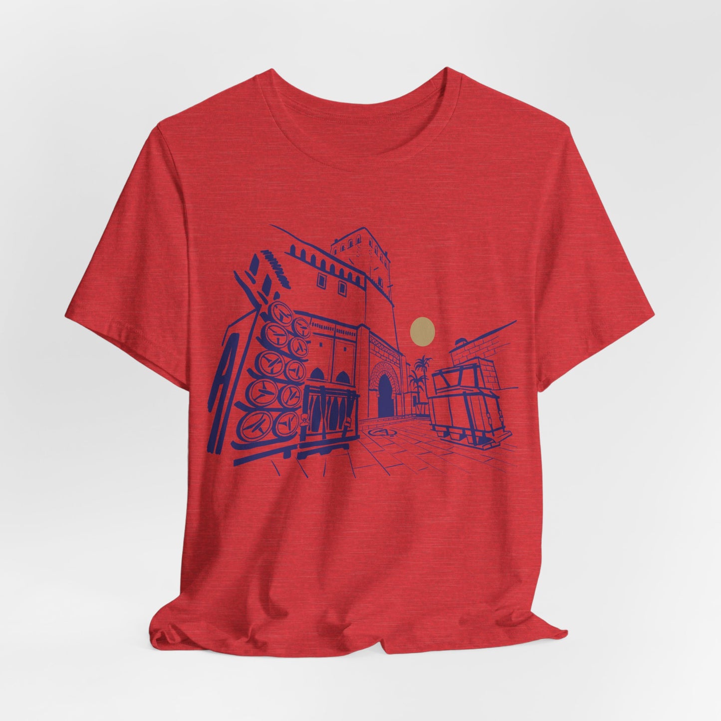 Sketch Cityscape Tee — Minimalist Architectural Line Art T‑Shirt
