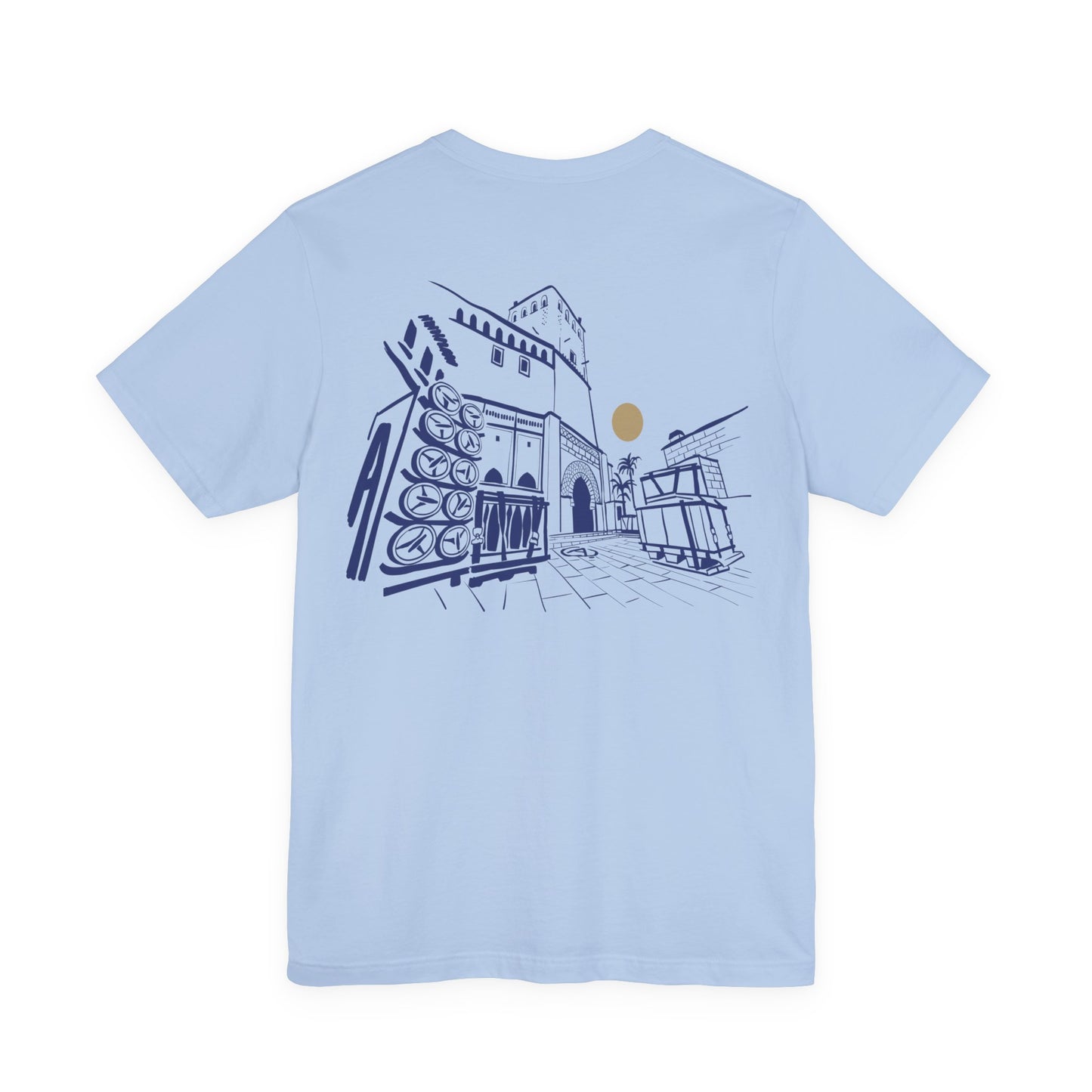 Sketch Cityscape Tee — Minimalist Architectural Line Art T‑Shirt