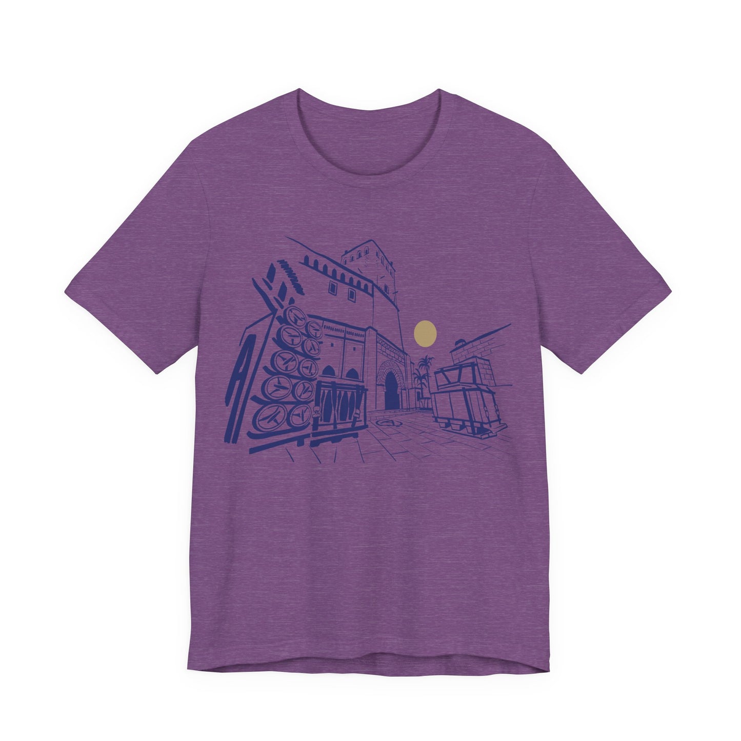 Sketch Cityscape Tee — Minimalist Architectural Line Art T‑Shirt