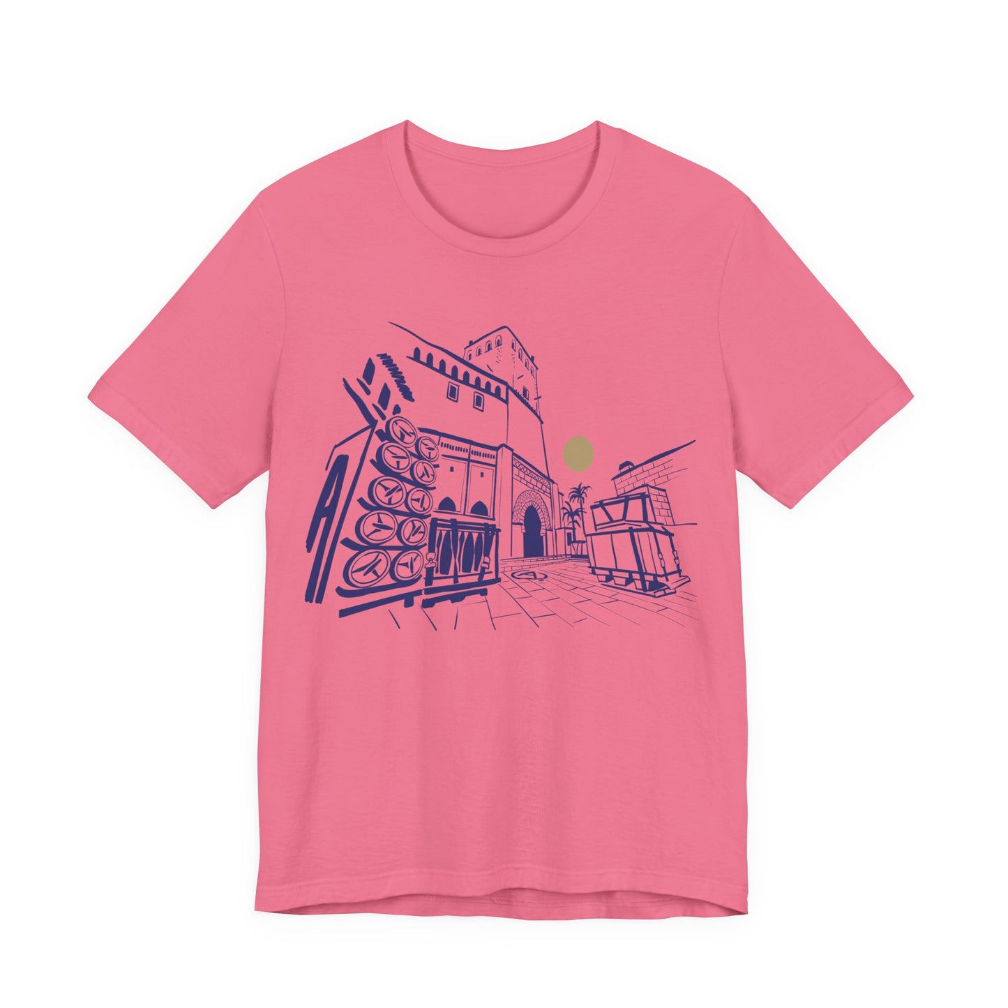 Sketch Cityscape Tee — Minimalist Architectural Line Art T‑Shirt