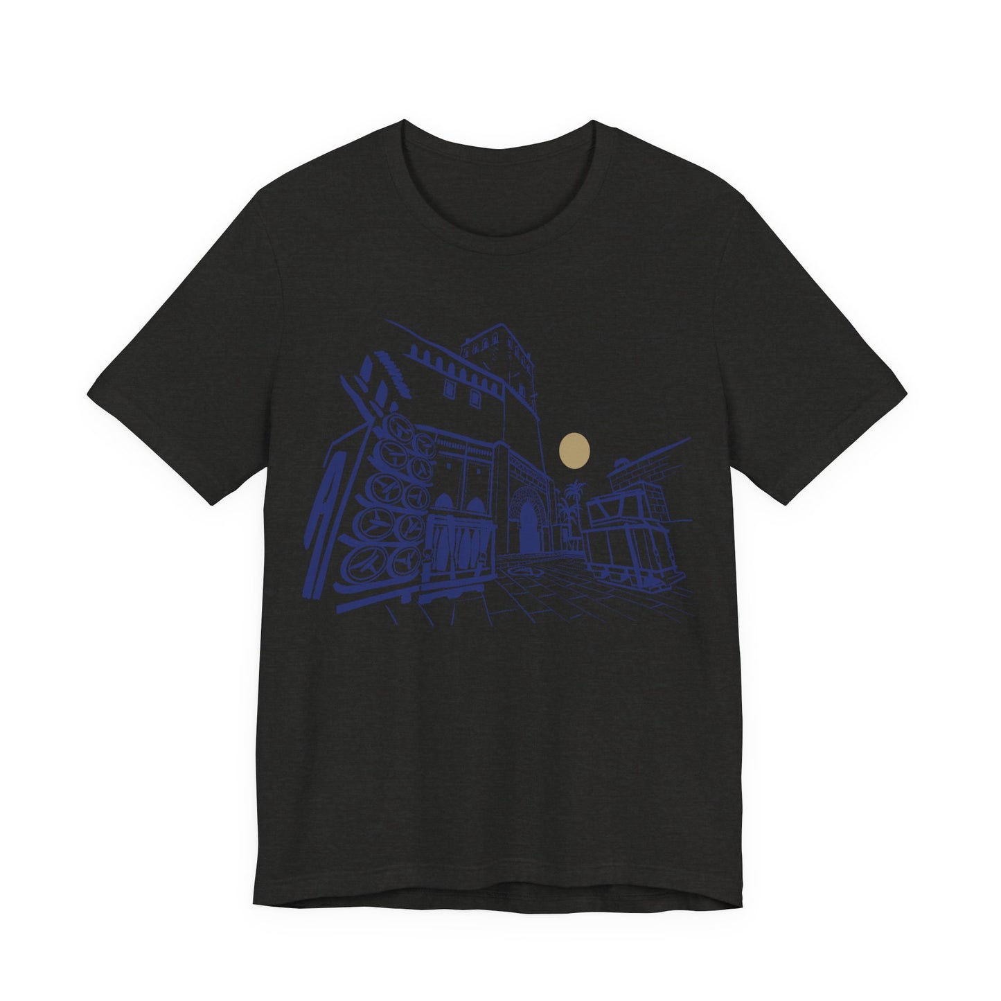 Sketch Cityscape Tee — Minimalist Architectural Line Art T‑Shirt